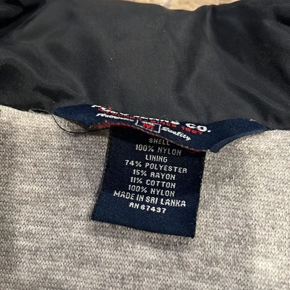 Vtg Polo Jeans Co fleece lined Windbreaker Jacket Size M spell out on back EUC